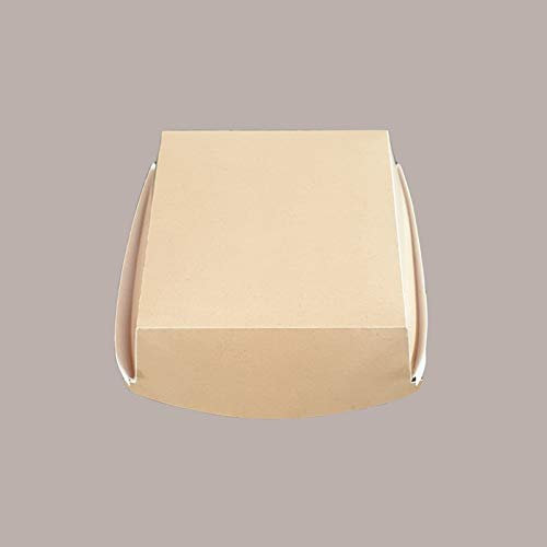 Lucgel Caja contenedor para sándwich de Hamburguesa de papel Habana Bio desechable, 12 x 12 x 7 cm, 100 unidades