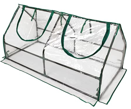 Grindi - Gewächshaus Foliengewächshaus mit PVC Folie und Fernster - Transparent, 120X60X60cm - Gewächshaus Klein Garten Balkon Winterfest Tomatenhaus für Optimales Pflanzenwachstum - Erica III