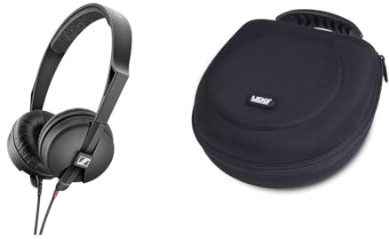 Sennheiser HD 25 Auriculares DJ Supraaurales Ligeros & Udg U8200Bl - Estuche para Auriculares