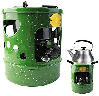 SJASD Poêle À Pétrole D'intérieur, Réchaud à kérosène Portable 1,5 L/3 L, Mini Chauffage au kérosène, Poêle de Chauffage de Pétrole a 10 mèches/12 mèches,Chauffage Surround à 360 °