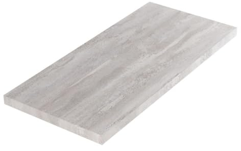 Kiamami Valentina - Piano d'appoggio per lavabo bagno da 100 in legno color cemento