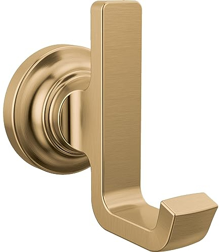 Delta Double Towel Hook for Bathroom or Kitchen| Champagne Bronze | Tetra Accessories