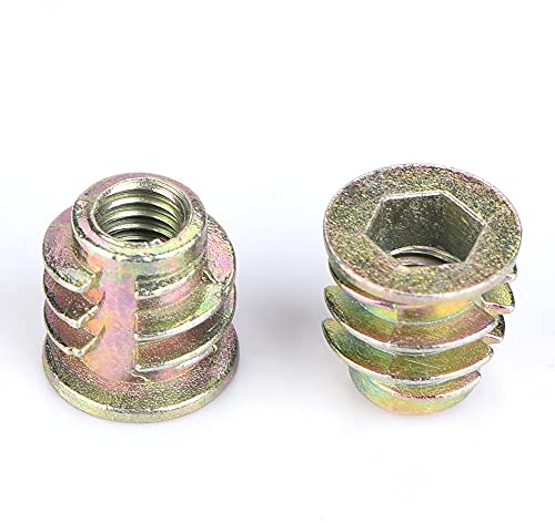 Écrou à Vis, écrous à Six Pans Creux Écrous Hexagonaux en Bois en Alliage de Zinc M4 / M5 Fixations de Meubles en Bois, écrous (M4 * 8 avec Couvercle (50pcs)), (M5*10 avec couvercle (100pcs))