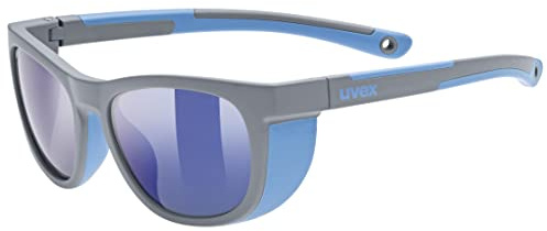 uvex Unisex sportstil 513 sportglasögon, grå matt/spegelblå, en storlek, Grå matt/spegel blå, En storlek