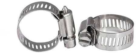 2 Stück 6–152 mm 304 Edelstahl-Rohrschelle, Halsklemme, Halskragen, Gasrohr-Karte, Rohrclip, verstellbarer Halsring, 18,32 mm