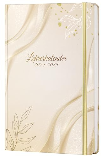 Lehrerkalender 2025 2026 - A5+ Lehrerplaner, Lehrerkalender 2025 2026 a5 für Schulplaner 2025 2026 von August 2025 bis Juli 2026, Gesäßtasche, Hradcover - Beige