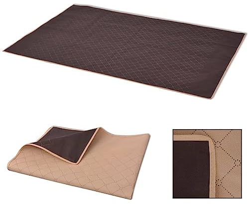 AUUIJKJF Picknickdecke, Beige und Braun, 100 x 150 cm