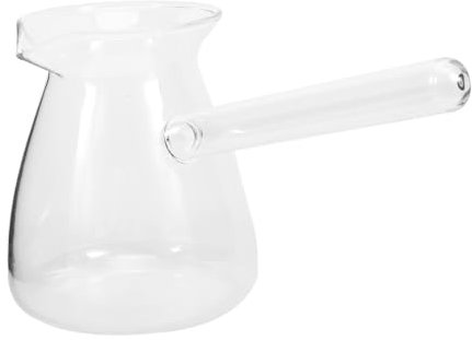 BEBEMOKO Transparent Borosilicate Glass Coffee Measuring Pitcher Jug for Home and Use Heat-Resistant Measuring Cup Handle for Easy Pouring