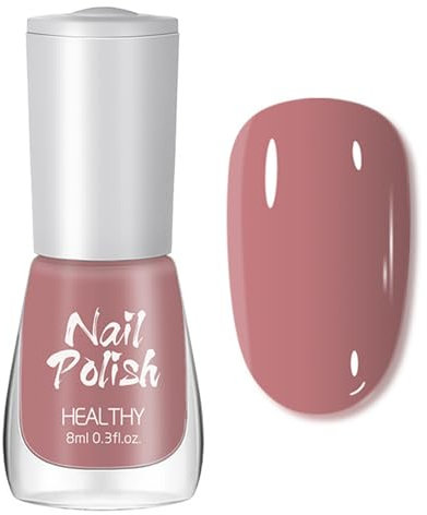 Quick Dry Pink Nail Polish - 8ml Breathable Varnish for Women - Long-Lasting, Chip-Resistant Manicure Gift