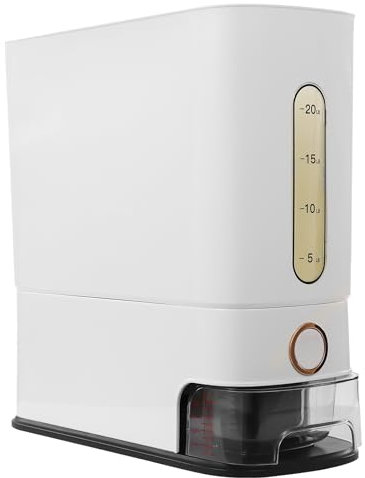 Sindipanda Rice Storage Container 12KG Rice Container Box with Lid PP Rice Dispenser for Store Rice Red Beans Dry Food Kitchen Cereal Containers Storage, Press type