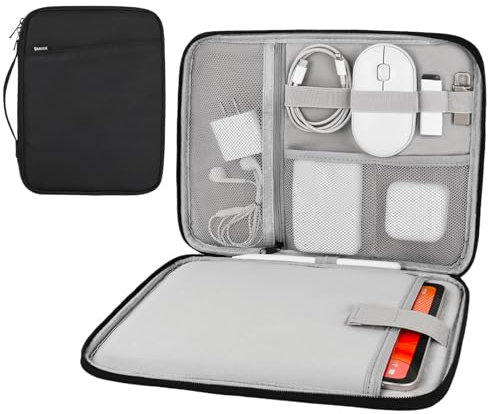 Arvok Custodia per tablet da 9-11 pollici per iPad Pro M4/iPad Air M2 2024, iPad 11 (10a generazione), iPad Pro 11 4/3, iPad Air 5/4/3 11/10,5, custodia impermeabile per tablet multi-scomparti