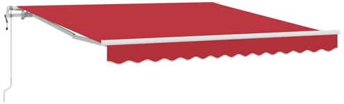 vidaXL Einziehbare Markise Rot 300 x 250 cm Rot, Moderne, UV-beständige Materialien, wasserfester Sonnenschutz, einziehbares, motorisiertes Dach