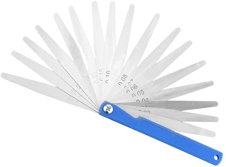 Spessimetro a lamelle Calibro di spessore metrico 0,02-1 mm Set di misuratori di spessore Valvole Fogliame di valvole Spazio for sonda di misurazione Spazio per candele, valvole, pistoni, chitarre