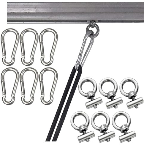 GQunit 6Pcs Awning Rail Stoppers 6mm, Awning End Stops for Caravan, Campervan, Motorhome, Tent Rail Track, 304 Stainless Steel
