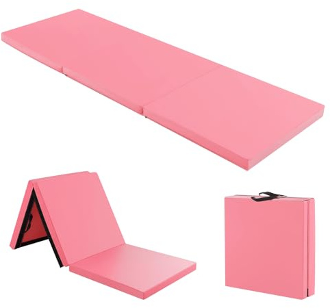 COSTWAY 180 x 60 x 5 cm Weichbodenmatte klappbar, Gymnastikmatte tragbar, Yogamatte wasserabweisend, Turnmatte rutschfest, Klappmatte, Fitnessmatte
