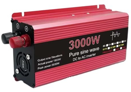 Onduleur Sinusoïdal Pur 1000 W 1600 W 2000 W 3000 W Convertisseur Puissance Solaire DC 12 V vers AC 220 V Transformateur LED Convertisseur(1600W-12V)