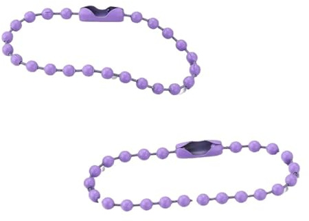 AMENGJ Kugelkette 100 Stück Bunte Kugelketten, passend for Schlüssel- und Anhängerverbinder zur Herstellung von DIY-Armbändern Schmuckaccessoires(Light Purple,12cm)