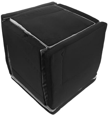 Hemobllo Scatola di isolamento acustico spessa 28 x 25 cm, in schiuma nera, per pompe di aumento della pressione, copertura acustica compatta per generatori