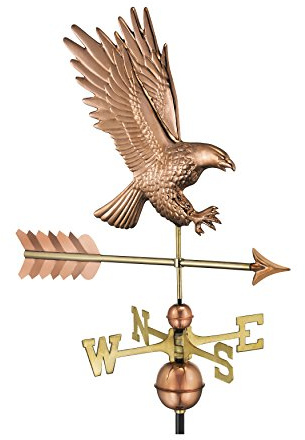 Good Directions 1969P Wetterfahne aus Kupfer mit amerikanischem Weißadler