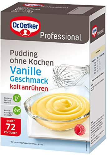 Dr. Oetker Professional Pudding ohne Kochen mit Vanille-Geschmack, Cremepulver in 1 kg Packung