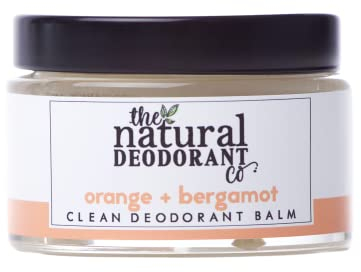 The Natural Deodorant Co, Baume Déodorant Propre Orange + Bergamote 55g, Sans Aluminium, Sans Plastique, Protection toute la journée