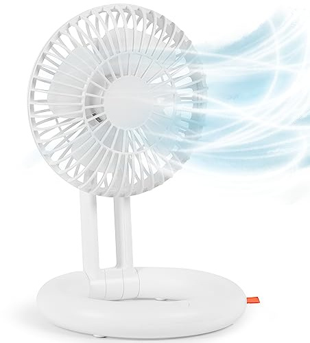 Silvergear Ventilateur de table rechargeable et silencieux - Blanc
