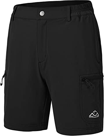 donhobo Damshorts lätta snabbtorkande ventilerande vandringsbyxor utomhus sport cargobyxor sommar Bermuda fritid korta byxor, svart, XL