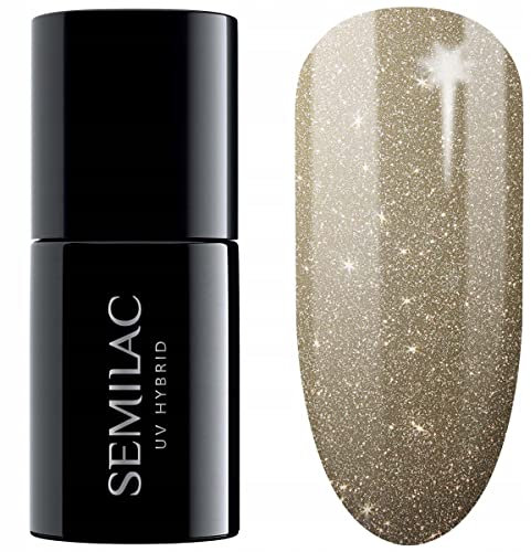 Semilac UV Nagellack Hybrid 335 Golden Girl 7ml Kollektion Cat Eye Effect