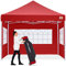ABCCANOPY Tonnelle pop-up d'extérieur 3 x 3 m - Tente de fête de mariage - Abri instantané avec église élégante - Étui de transport inclus (rose)