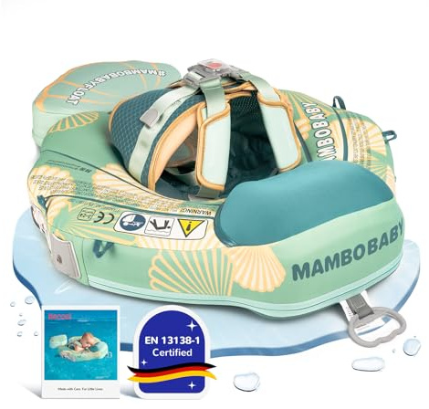 HECCEI Flotador Bebe Mambobaby No Inflable Duradero y Respetuoso con la Piel Baby Swimming Float, Anillo de Natación para Piscina Playa Flotador para Bebés de 3 a 24 Meses