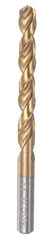 sourcing map M42 HSS Spiralbohrer Ø 9,9mm, Metallbohrer TiN-Beschichtung für stahl, Vergütungsstahl, Gusseisen, Metallbearbeitung