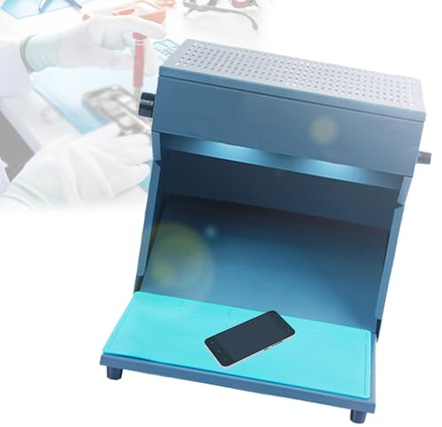 Quixnova Tragbare Laminar-Air-Flow-Reinigungswerkbank für die Reparatur von Telefon-LCDs, staubfreier Raum-Arbeitstisch, Laminar-Flow-Haube mit Zwei Lüftern und 3-lagigem Filter