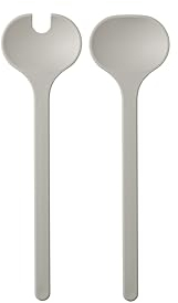 Mepal - Posate per insalata 2 pezzi Silueta - Lavabili in lavastoviglie - Forchettoni per insalata - Forchetta e cucchiaio per insalata - Nordic white