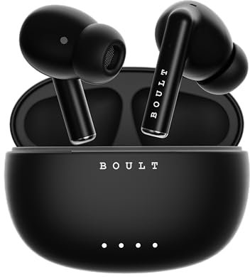 GOBOULT W20 Écouteurs intra-auriculaires sans fil avec 40 heures de lecture, micro Zen ENC, faible latence de 45 ms, pilotes de basses 13 mm, charge rapide de type C, commandes tactiles, embouts IPX5
