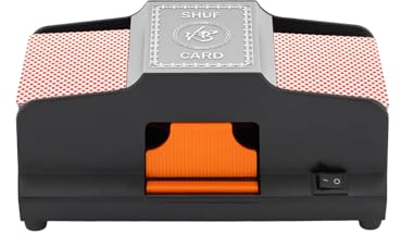 QUIOTUIR Kartenmischmaschine, Zwei Shuffling-Modi Automatischer Kartenmischer, Kartenmischmaschine Elektrische, für UNO, Blackjack, Texas Hold'em, Canasta