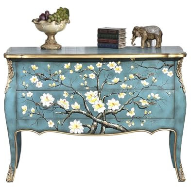 Sideboard-Buffetschrank Nordic Painted Eingang Schrank Massivholz Eingang Alten Elegante Gang Korridor Dekorative Sideboard Küchenbuffet-Aufbewahrungsschrank