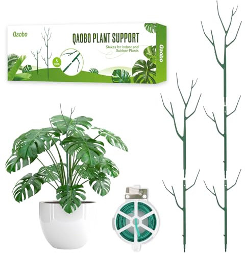 Qaobo Lot de 5 piquets empilables pour Plantes grimpantes Monstera, Pothos, Philodendron pour Plantes d'intérieur et d'extérieur