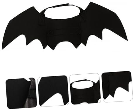 HAPINARY Fledermaus Halloween Deko Satz Für Kleine Haustiere Mit Schwarzen Filzstoff Flügel Für Hunde Und Katzen Zubehör