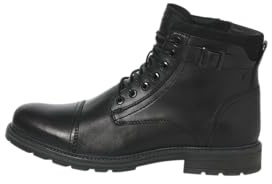 JACK & JONES Homme Jfwchatsworth Leather Boot Sn, Anthracite, 46 EU