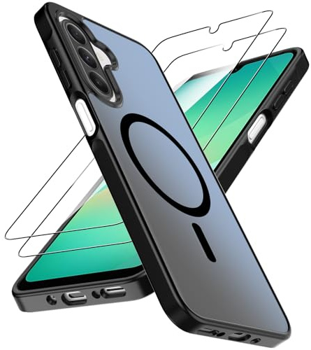 Natbok Magnetica Cover per Samsung Galaxy A26, Cover Samsung A26 Compatibile con Magsafe con 2 Vetro Temperato, Antiurto Traslucida Opaca Cellulare Custodia Cover per Galaxy A26