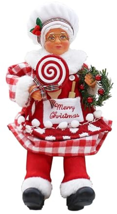 Qianly Kochfigur Frau Claus für Die Weihnachtszeit, Dekoration für Den Kamin, Style A