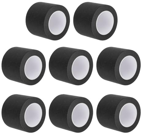 QUARKZMAN 8 Pcs 2 Pouce Large 14 Yards Rouleaux de Ruban de Masquage Noir pour Peintres, pour La Maison, Propre, sans coulures, Peinture, Papier Crépon Large