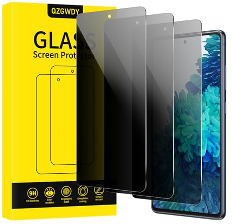 QZGWDY für Samsung Galaxy S20 FE für Sichtschutz Displayschutz 3 Stück, 9H Härte Anti-Spy Folie Blickschutz Glasschutz Schutzfolie Sichtschutzfolie Blasenfrei, Ultrabeständig