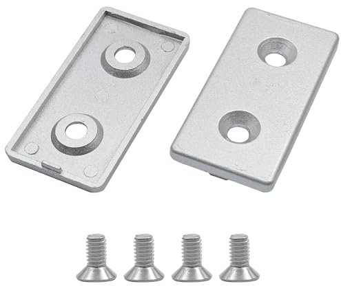4080 Series European Standard Aluminum Extrusion Profile End Caps with Screws, Accessories for T-Slot Aluminum Profiles, 2 Sets