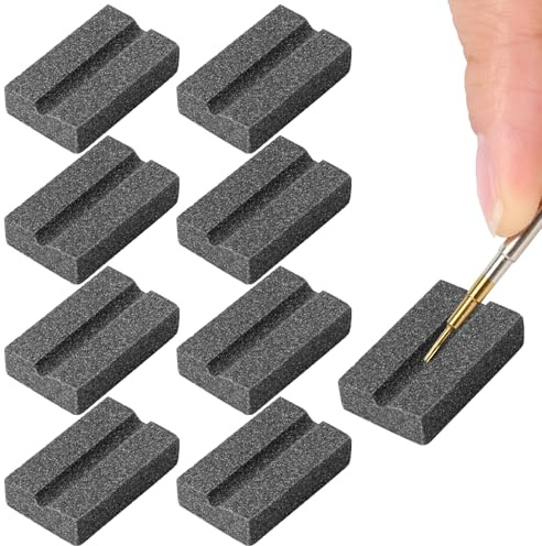 Yicenmy 8 Stück Dart Schleifstein, Dart Schleifer für Steel Dartpfeile, Tragbare Darts Burrs Remover Werkzeug mit V-Förmiger Rille, Sharpening Stone für Messer Pfeil Schere