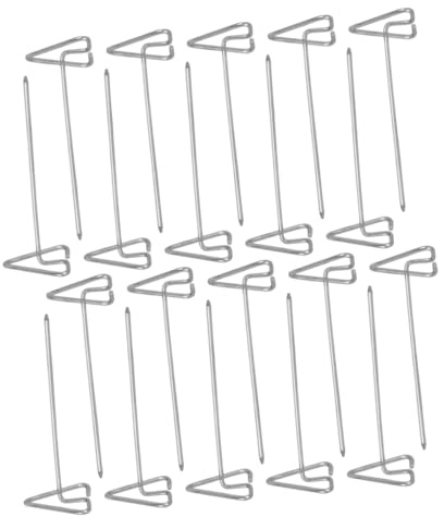 Alipis 20piezas Brochetas Metálicas Reutilizables Triangulares Para Asar Barbacoa y Kebab Resistentes y Duraderas