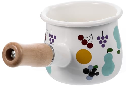 MAGICLULU Petite Casserole Émail Avec Poignée Pour Garçon Fille Casserole à Sauce Antiadhésive Légère Et Facile à Nettoyer Pour Lait Soupe Et Nourrisson