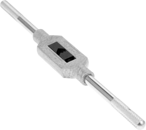 Adjustable Tap Wrench M1-M12 178mm Zinc Alloy Carbon Steel | 1/16 To 1/2 Inch Capacity; For Hand Tapping Threading; Professional Tool