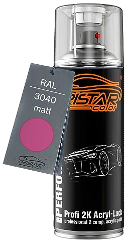 TRISTARcolor RAL 3040 Violett matt 2K Acryl Spraydose Sprühdose Spritzlack Sprühlack 400 ml schnelltrocknend