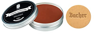 Bacher Abziehpaste für Streichriemen und Abziehleder, Schärfpaste mit leder applikator 100g - Mittel